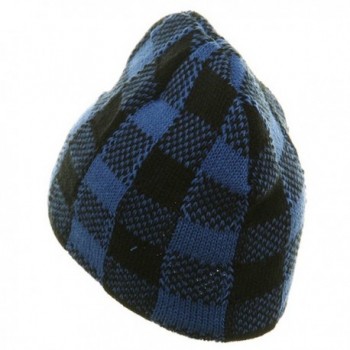 Buffalo Plaid Short Beanie Black