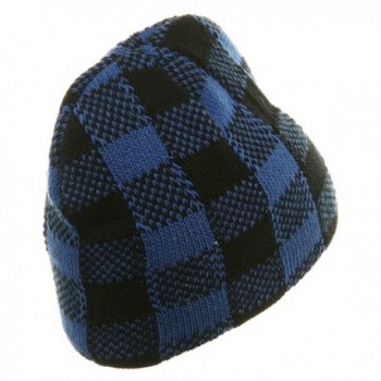 Buffalo Plaid Short Beanie Black in Men's Skullies & Beanies