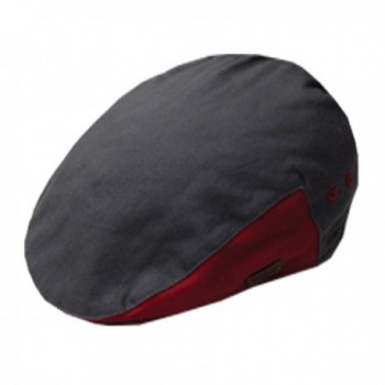 Men's 100% Cotton Newsboy Ivy Flat Irish Cap Hat Two Tone Trendy Ivy - Charcoal - CV11VGZEC31