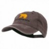 California with Bear Embroidered Washed Cap - Brown - C511NY2Z9OZ