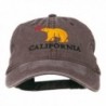 California Bear Embroidered Washed Cap