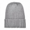 Unisex Winter Ribbed Knit Cuff Beanie Hat Soft Comfort Skull Cap - Gray - CF186XOKYIZ
