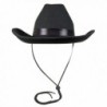 Adult Black Cowboy Cowgirl Deluxe Felt Hat Costume Accessory Western Sheriff - CL12MB6YOA3