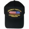 RESPECT THE FLAG STANDS FOR OUR FREEDOM WITH CASKET HAT - BLACK - Veteran Owned Business - CL185LOM2GD