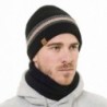 Beanie Neck Warmer Set With Wool Fleece Fur Scarf Gaitor Skull Cap Knit Hat Ski - Black - CT180TXWICM