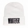 Perman Winter Black Whatever Beanie Hat Snapback Men Women Cap - White - C112N7DNRHZ