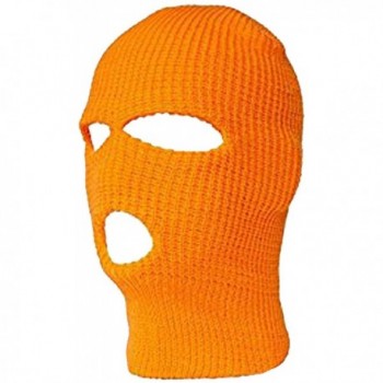 ORANGE FACE MASK Hi-Vis Full Skull Cap Beanie Hunting Safety Winter - C112O9XQN0L