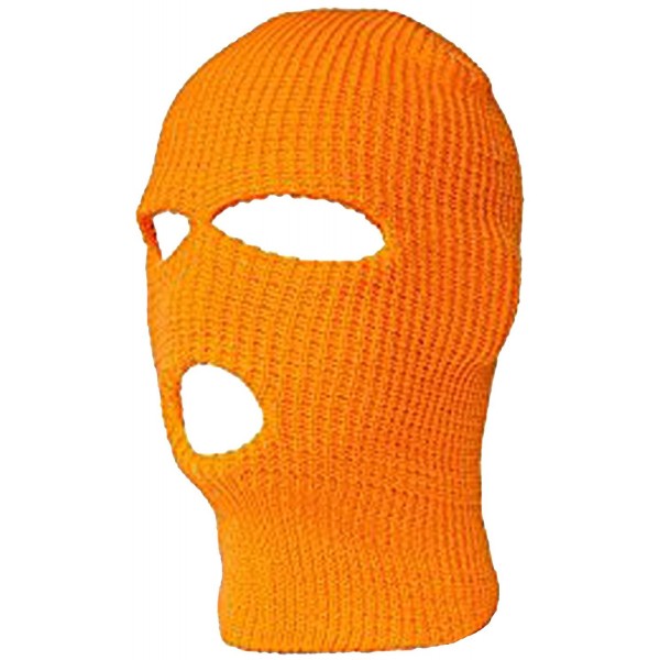 ORANGE FACE MASK Hi-Vis Full Skull Cap Beanie Hunting Safety Winter - C112O9XQN0L