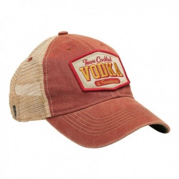 TEAM COCKTAIL Vodka Is Awesome Mesh Trucker Hat - Cardinal Hat (Red w/ Gold) - CV11MW1TVLB