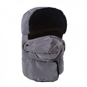 Paladineer Winter Trooper Trapper Hat Hunting Hat Ear Flap Mouth Mask For Men Women - Grey - CW188OZMI67