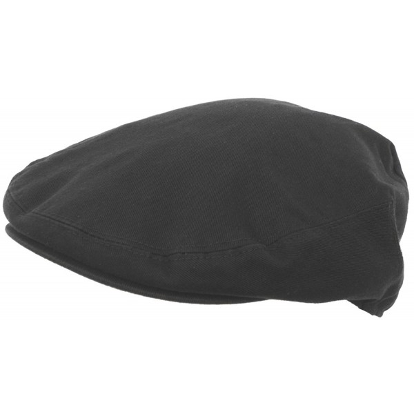 Headchange Made In USA 100% Cotton IVY Scally Cap Driving Hat newsboy XS-XXL - Black - C011XWUTW6F