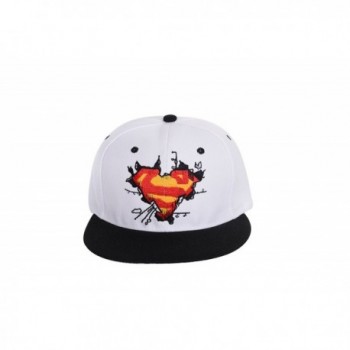 LOOMEN Superman Snap-back Hat Collection - Superman (White/Black) - C112K36HSJX