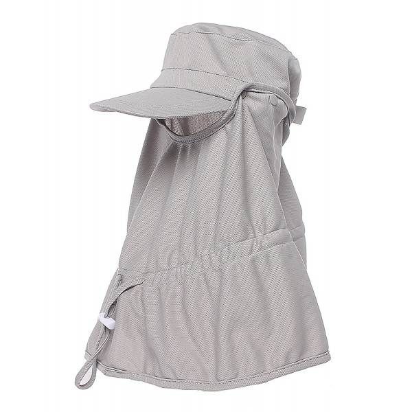 Kaisifei Outdoor Sun Protection Fishing Cap Neck Face Flap Hat Wide Brim - Gray - CU12EBEC5WN