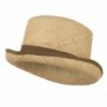 Raffia Straw Top Hat Fedora - Brown - C411K1CUH07