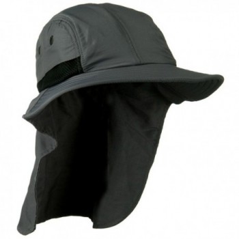Dark Gray Outdoor Sun Flap Hat - CQ11KT8C86J