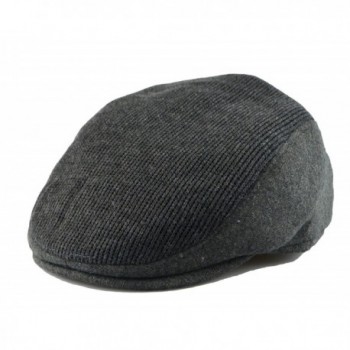 Mens Winter Flat Cap Catsby Ivy Golf Driver Cabbie Hat S/M(57cm)- M/L(59cm) - Gray - CW126NB5JST