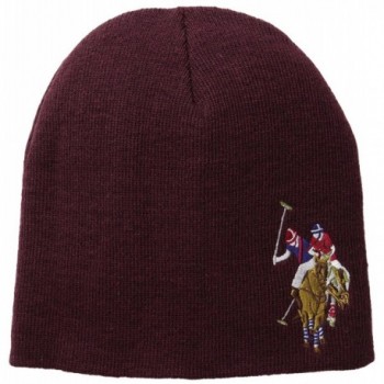 U.S. Polo Assn. Men's Solid Beanie - Burgundy Heather - CH11KSHJOYF