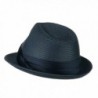 Sicily Polyester Braid Fedora Navy