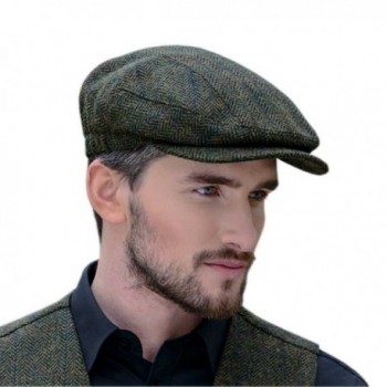 Mucros Weavers Peaky Blinders Cap For Men- Made In Ireland- 100% Irish Tweed- Green - CM187ZMZ3N2