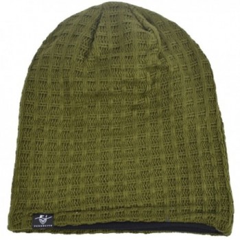 Slouchy Beanie Oversize Summer Plaid Green