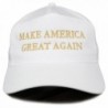 Make America Great Again Donald Trump METALLIC GOLD Embroidered Cap - White - C512O8EXIHI