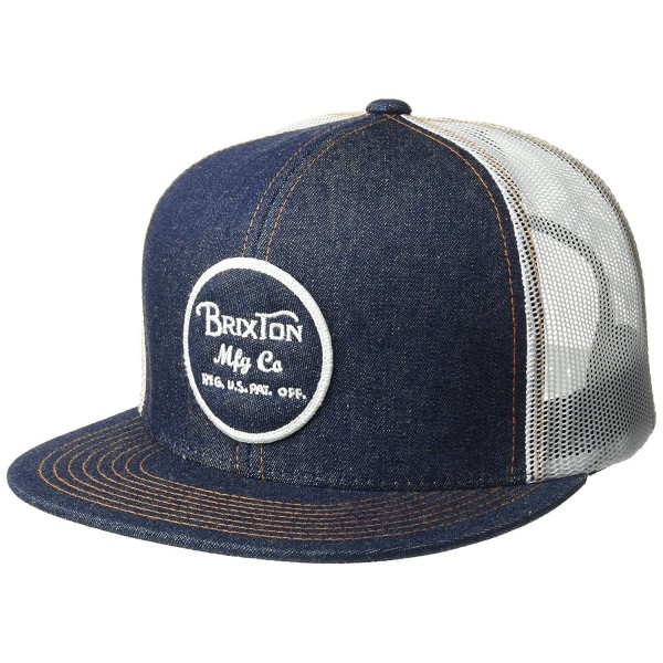 Brixton Men's Wheeler Medium Profile Adjustable Mesh Hat - Denim - CT17YZI7HDZ