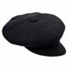 Sterkowski 8 Quarters Newsboy Wool Cloth Cap - Black - CN11MQF3TEN