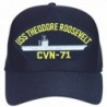 USS Theodore Roosevelt CVN-71 Ships Baseball Cap. Navy Blue. Made in USA - CI12O1R3N3V