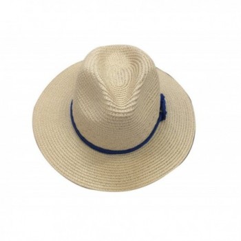 JTC Fedora Hat Sun Cap Short Brim Visor Photography Prop Outfit - Beige - CC11KF1GB6N