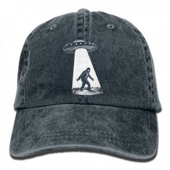 UFO Bigfoot Vintage Adjustable Jean Cap Gym Caps ForAdult - Navy - C91866C33QY