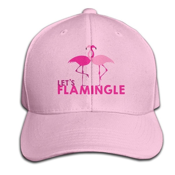 Pink Flamingo Baseball Cap Snapback Hat - Pink - CA12GNIUOYB