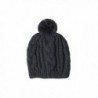 Dealzip Inc Stylish Winter Warm Cable Knit Solid Color Beanie Hat Cap for Women Girls - Dark Gray - C111R9GBY8H
