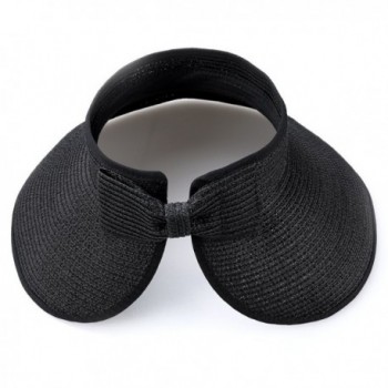 Aerusi Womens Bowknot Floppy Roll up in Women's Sun Hats