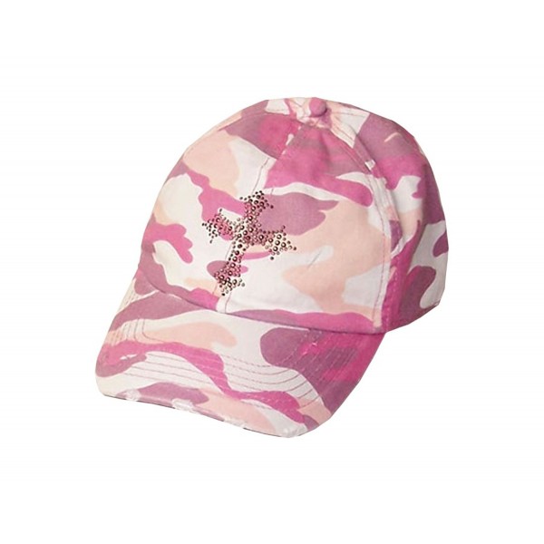 Copper Cross Vintage Pink Camo Baseball Hat Visor - CR113S66P1D