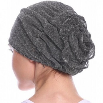 Ababalaya Womens Elegant Strench Glitter in Women's Skullies & Beanies