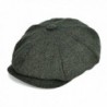 VOBOOMClassic 8 Panel Wool Tweed newsboy Gatsby IVY Cap Golf Cabbie Driving Hat - Dark Green - CP17AA5DCCW