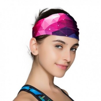 Wicking Stretchy Athletic Headband Headbands - Purple - C212IAMZ7AH
