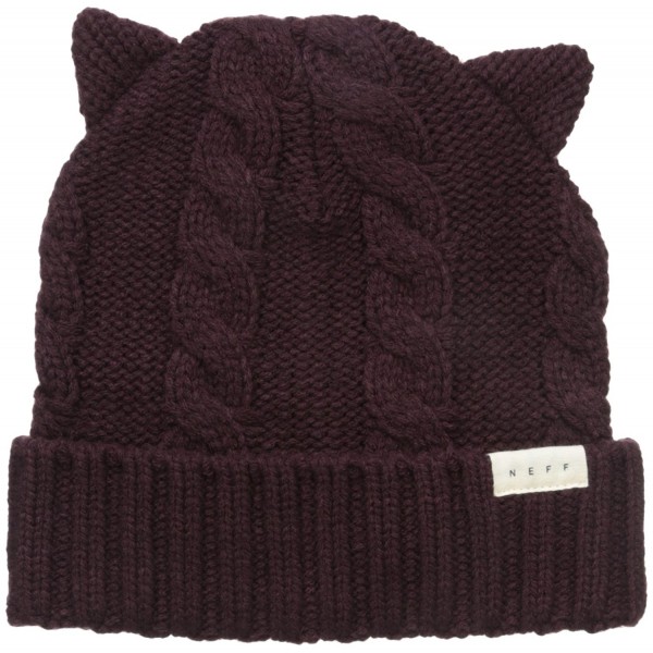 NEFF Women's Kat Ears Beanie - Port - C012CEFB8IN