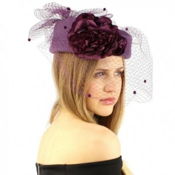 British Fishnet Pillbox Cocktail Hat