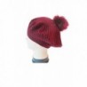 Womens PomPom Kintted Compy Solid Beret Fashion Skull Caps Hat HT44 - Burgundy (Ht4471) - CA18887YWNZ