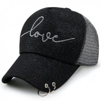 Clearance!! WILLTOO Women LETTER LOVE Baseball Cap Mesh Snapback Hat - Black - CP185YCTAAN