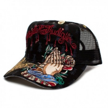 Christian Audigier Faith One-size Unisex-adult Truckers Cap Hat Black/black - CB128C6AAQR