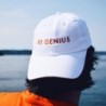 The Genius Brand White Dad in Women's Baseball Caps