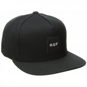 HUF Men's Box Logo Snapback - Black - C012KAJ1IMF