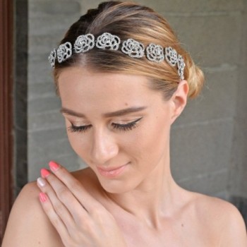 EVER FAITH Austrian Hollow Out Silver Tone in Women's Headbands in Women's Hats & Caps