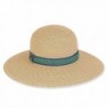 Sun N' Sand Women's Chic Wide Brim Sun Hat with Trim 1726 - A. Natural - CX12FWTPLPT