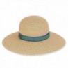 Sun N' Sand Women's Chic Wide Brim Sun Hat with Trim 1726 - A. Natural - CX12FWTPLPT