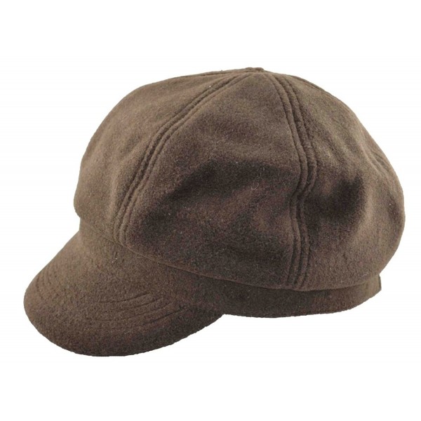 Papillon Wool Blend Apple Newsboy Cap - Brown - CX11XMVS4HH