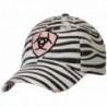 Ariat Accessories Women's Distressed Logo Baseball Cap - Zebra - CV11IIVF8HP