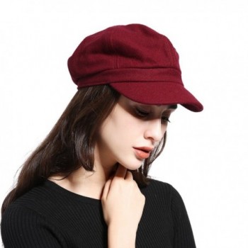 Melton Wool newsboy Gatsby IVY Baker Boy Cap Visor Beret Cabbie Hat For ...